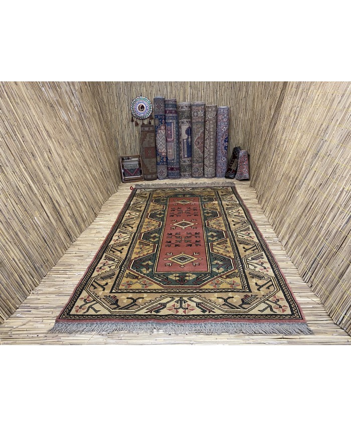 Turkish Milas Nomadic Handmade Wool on Wool Carpet – FREE SHIPPING..!